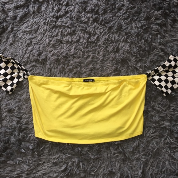 Fashion Nova yellow off the shoulder top - Picture 4 of 4